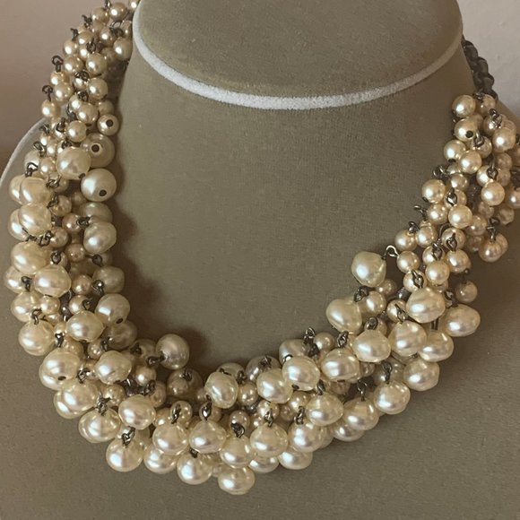 Faith Knight Design House Vintage Faux Pearl Necklace/Choker - 1980s - Picture 8 of 10